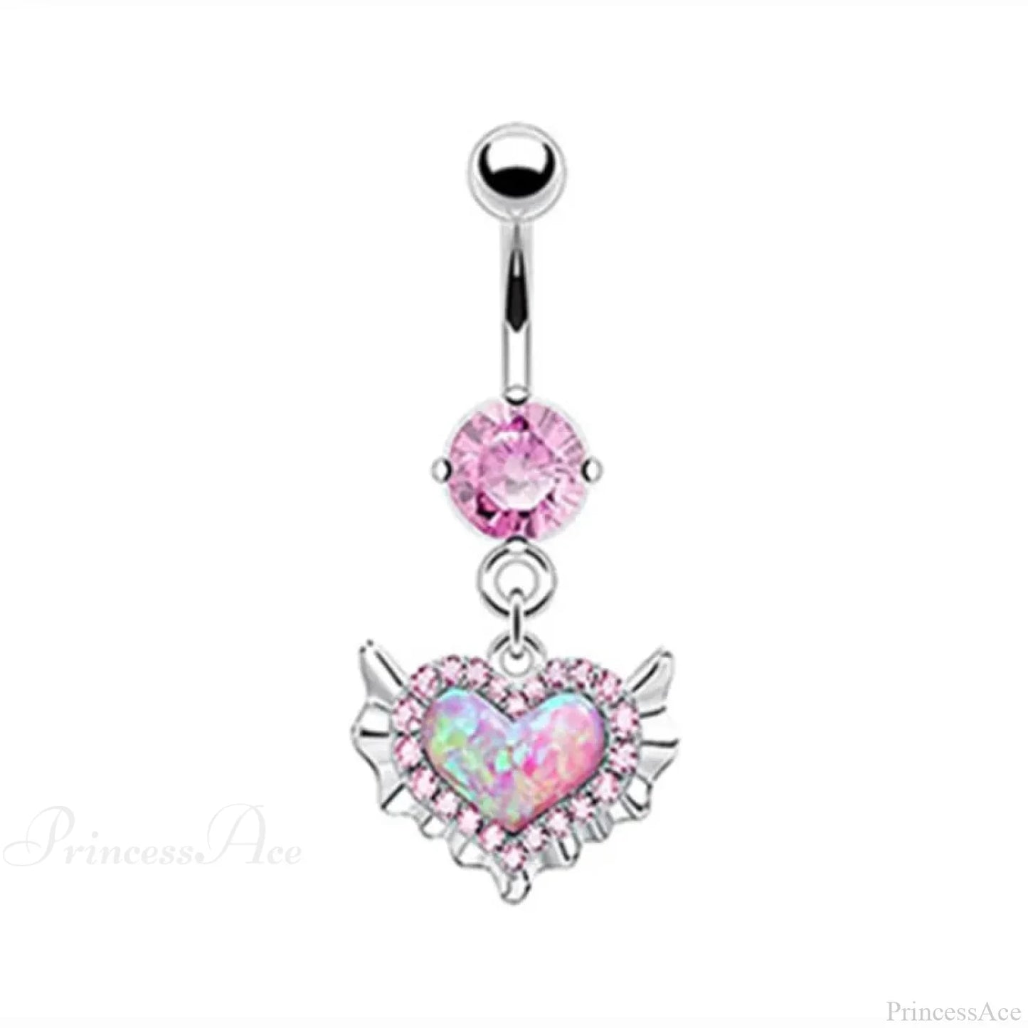 AB Butterfly Lunar Pink Gothic Belly Ring