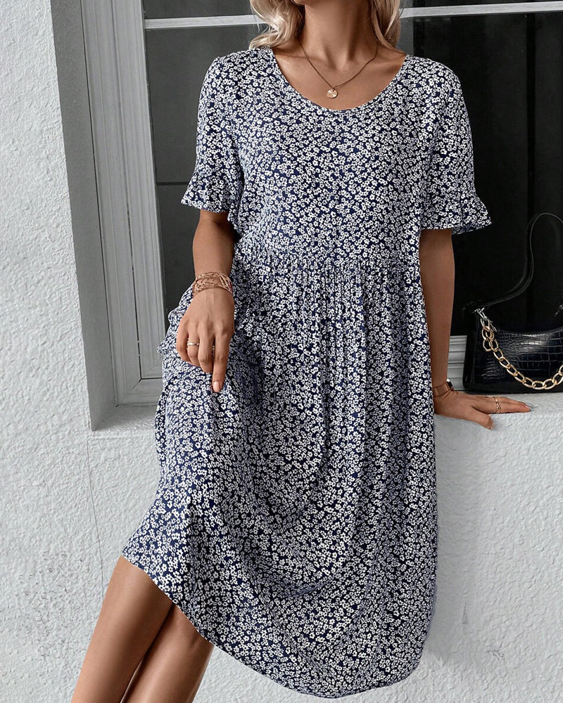 Elena® | Elegant Floral Midi Dress