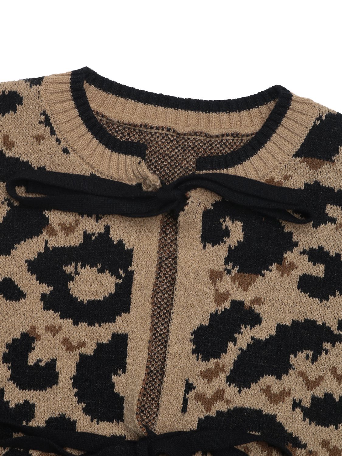Rocio | Perfee tied leopard long sleeve cardigan