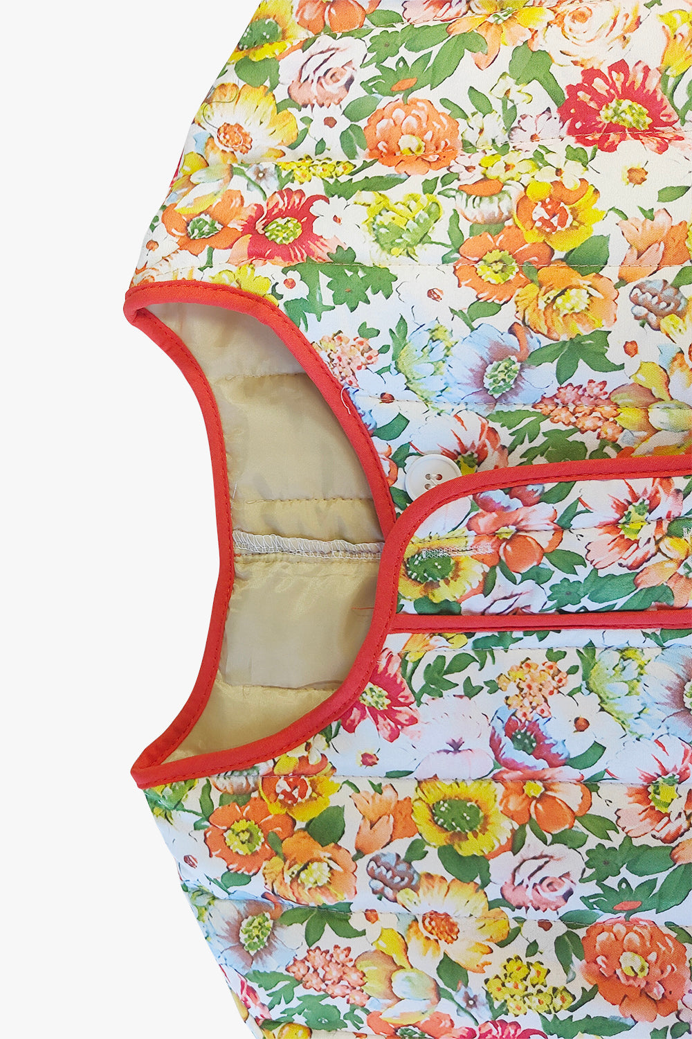Vanessa | Floral winter coat with buttons and long sleeves