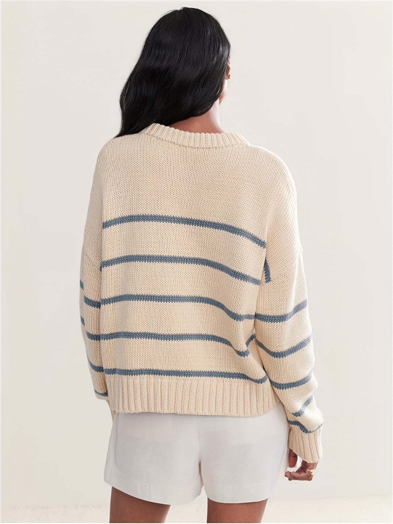 Yamel | Striped drop shoulder sweater