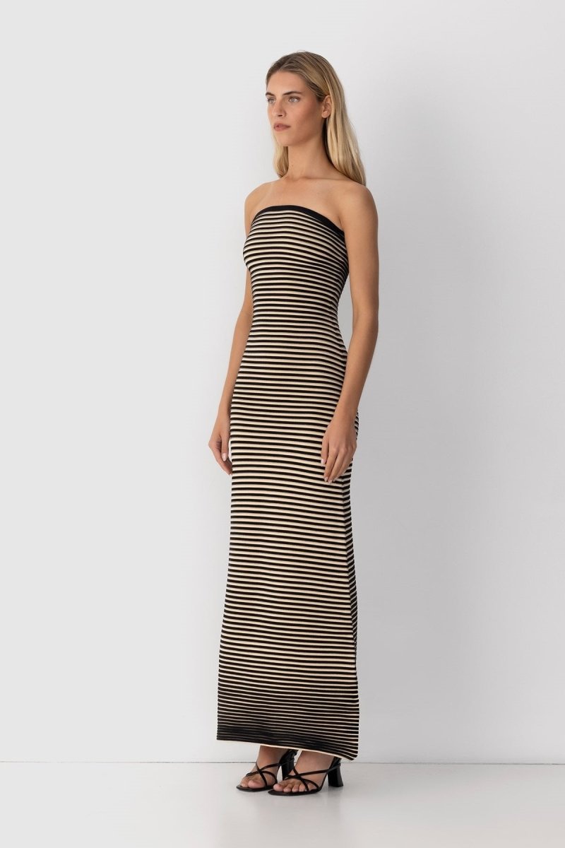 Susana® | Sleeveless Maxi Dress In Striped Knit