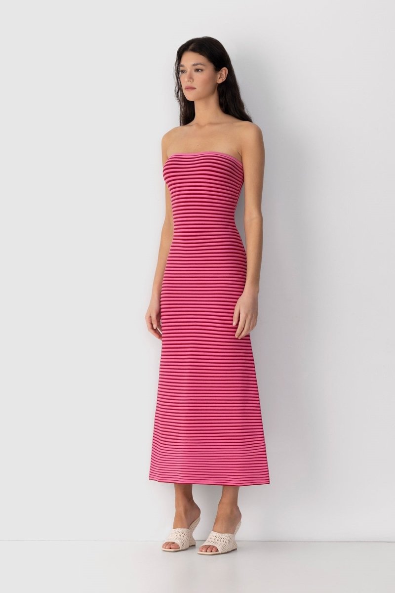Katia® | Sleeveless Maxi Dress In Striped Knit