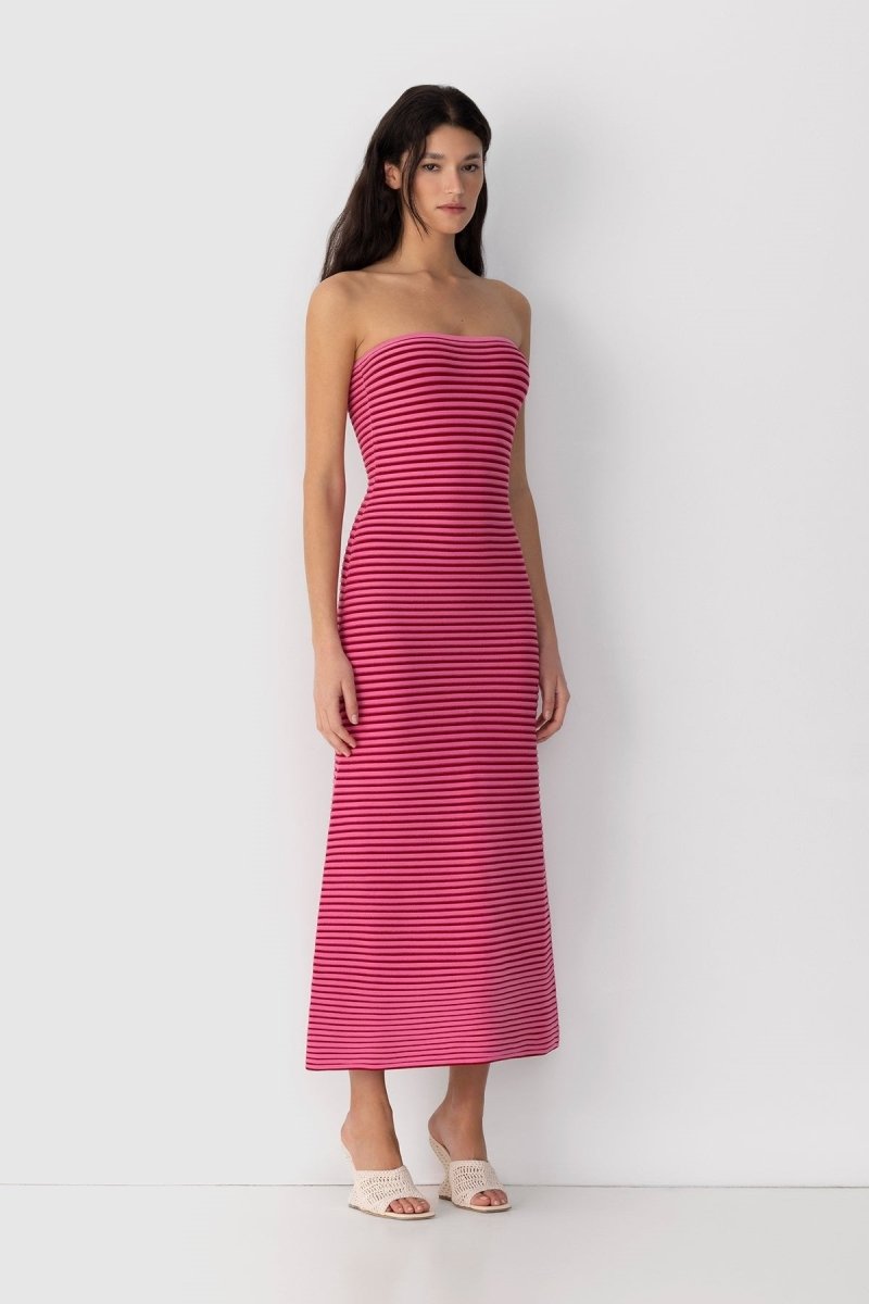 Katia® | Sleeveless Maxi Dress In Striped Knit