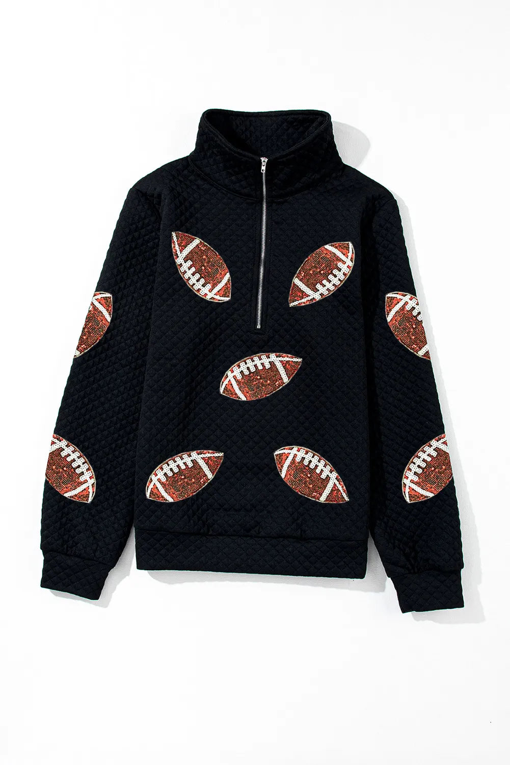 Helena | Sequin football long sleeve sweatshirt