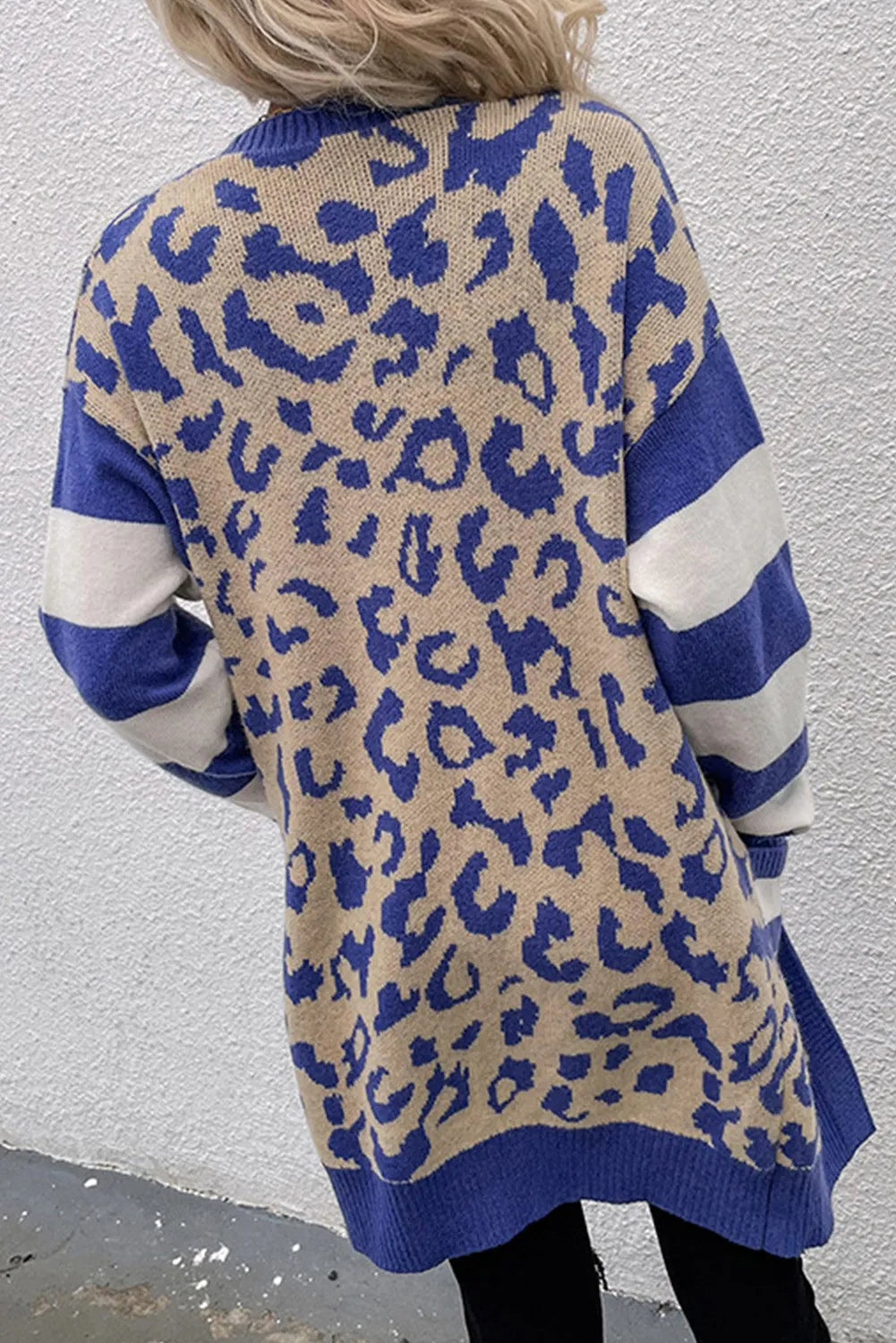 Carina | Long sleeve leopard print open front cardigan