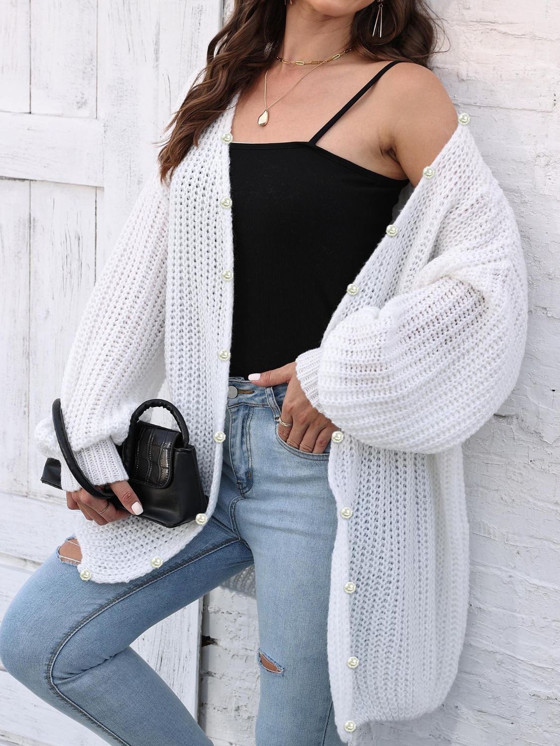 Elsa | Long sleeve open front cardigan