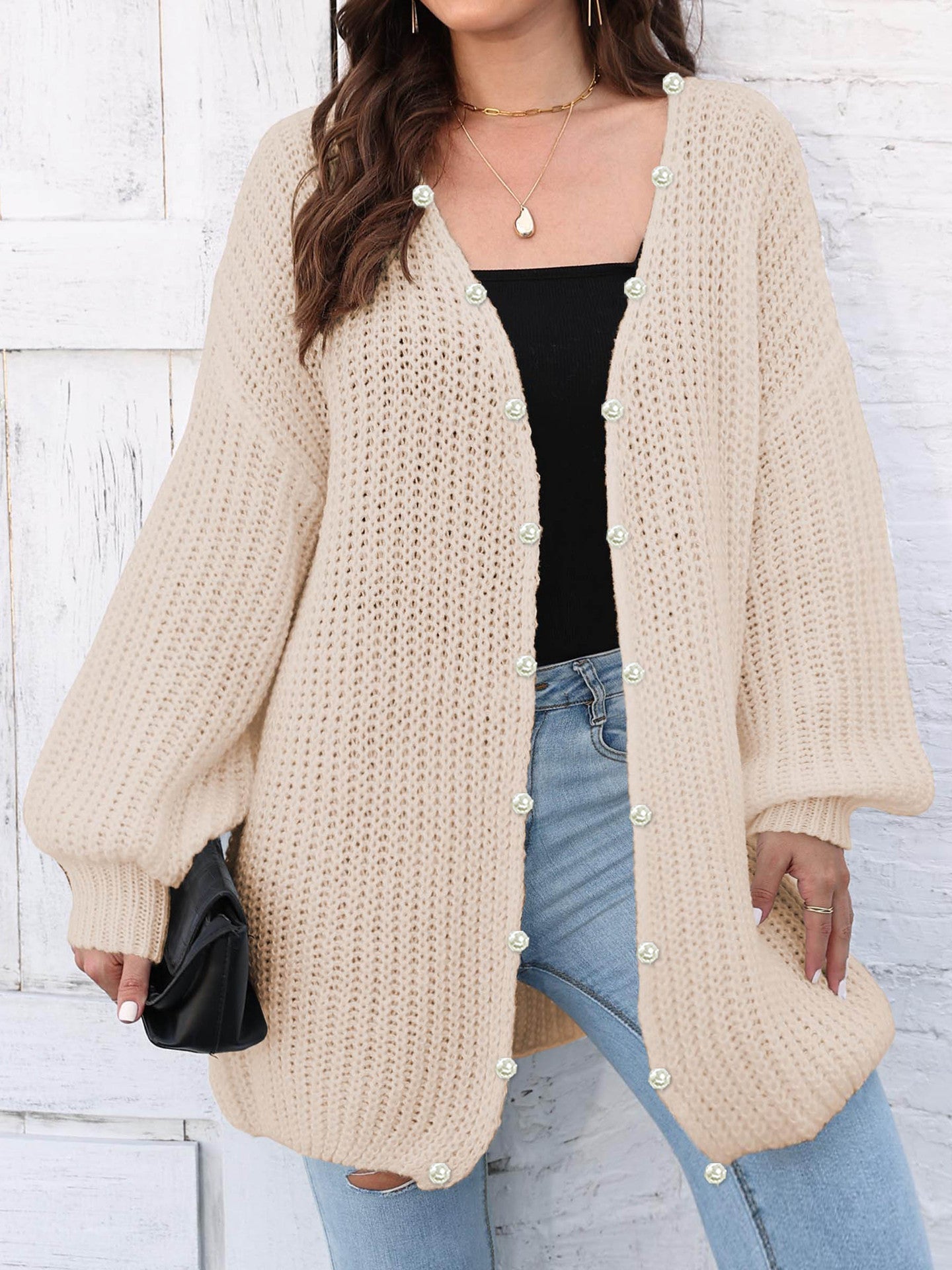 Elsa | Long sleeve open front cardigan