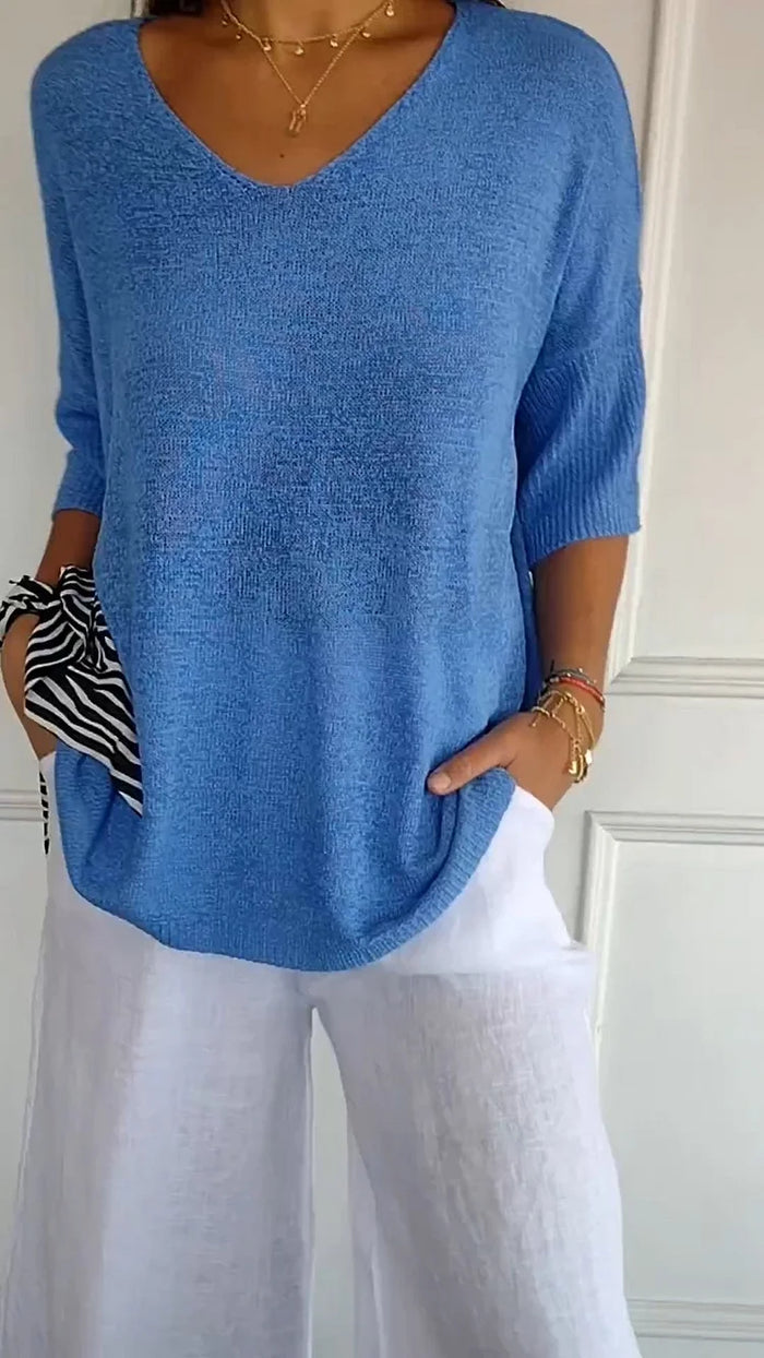 Jacinta® | Casual, Loose-Fitting Top With Half-Length Sleeves