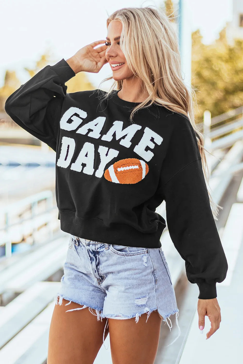 Patricia | Long sleeve crew neck sweatshirt