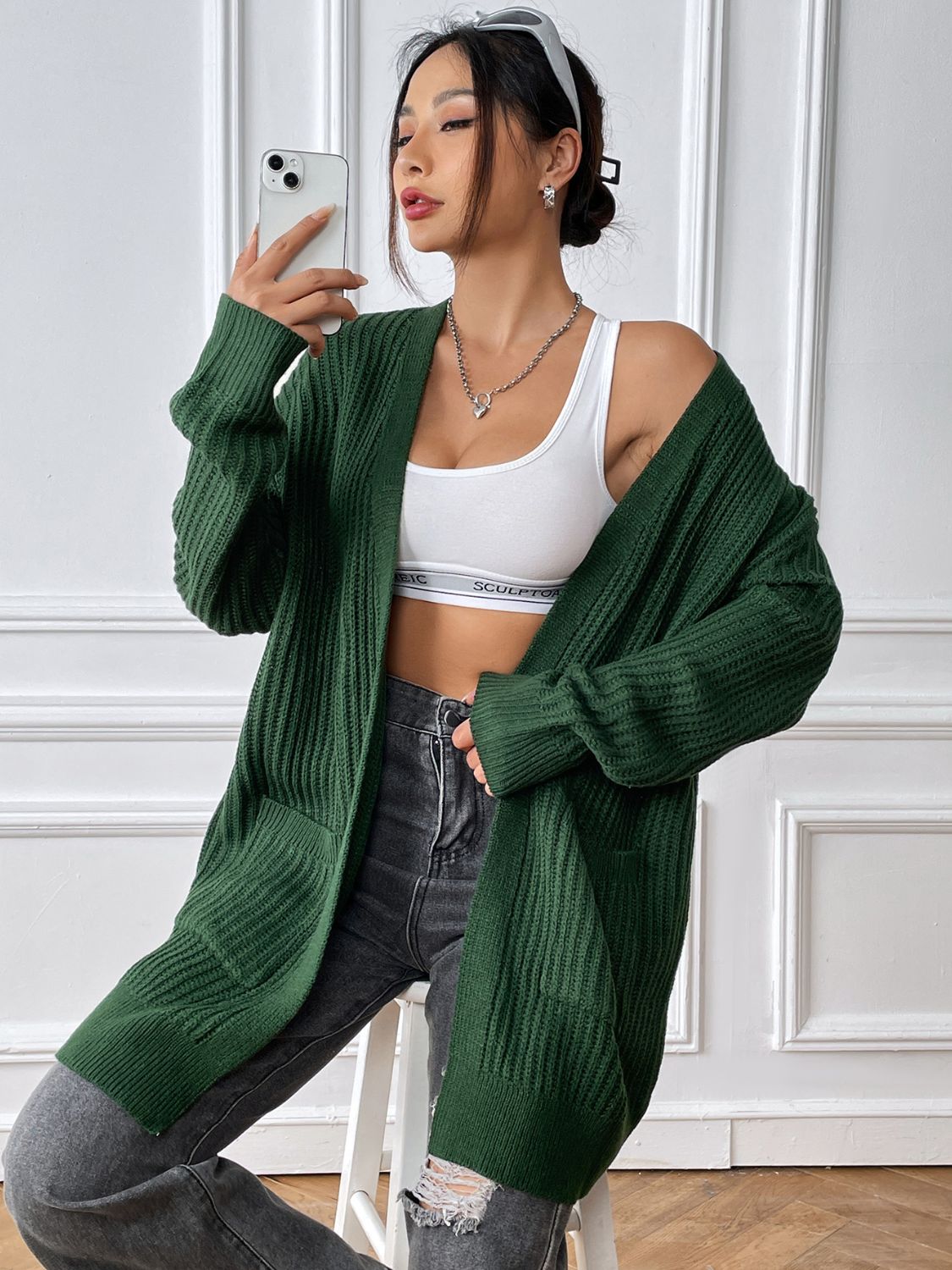 Heidi | Long sleeve open front cardigan