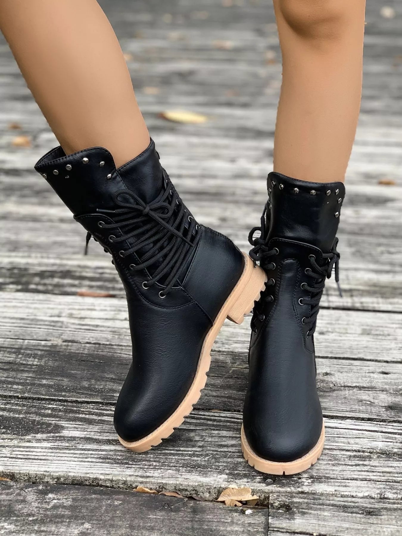 Susan | Women's Round Toe Block Heels Boots