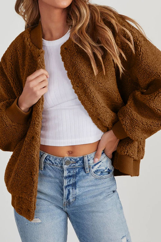 Margrit | Long sleeve jacket with snap fastening