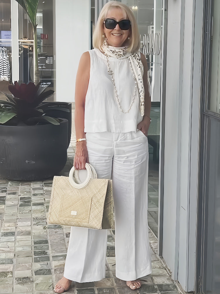 Ruby® | Cotton Linen Trouser Suit