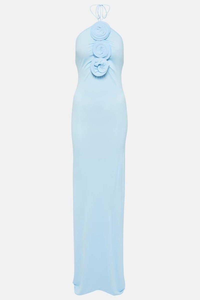 Rebeca® | Halter Neck Maxi Dress With Floral Appliqu��s