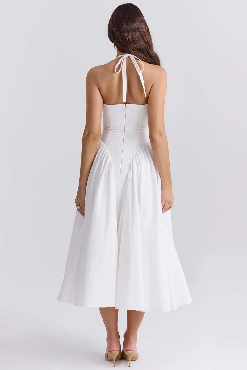 Zuleyka® | Halter Neck Midi Dress With Open Back