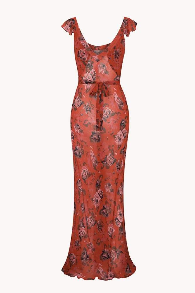 Graciela® | Scoop-Neck Floral Print Maxi Dress
