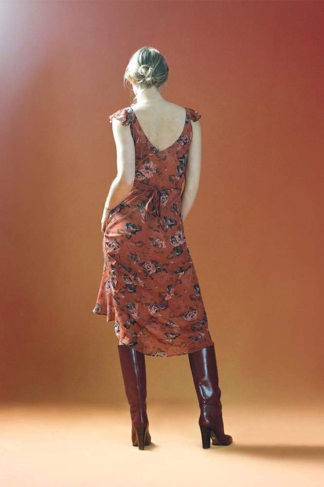 Yadira® | Scoop-Neck Floral Print Maxi Dress