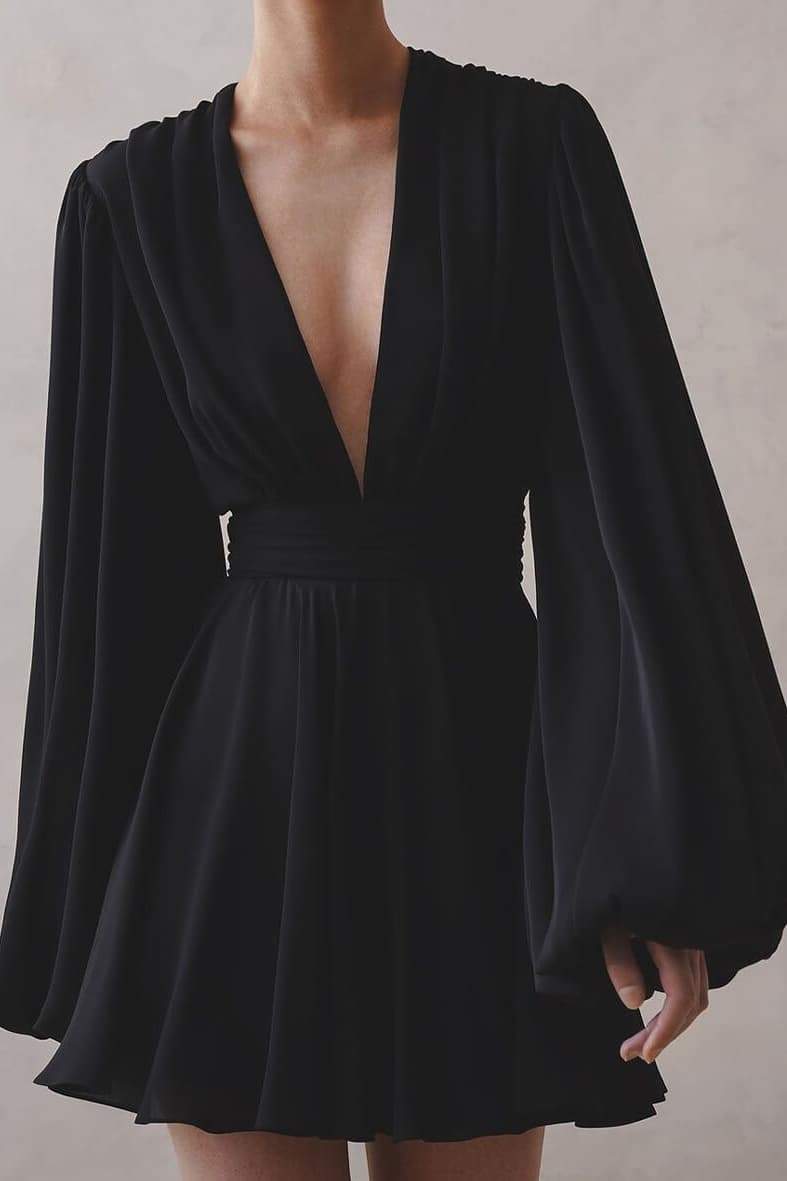 Maricarmen® | Mini Dress With Deep V-Neck