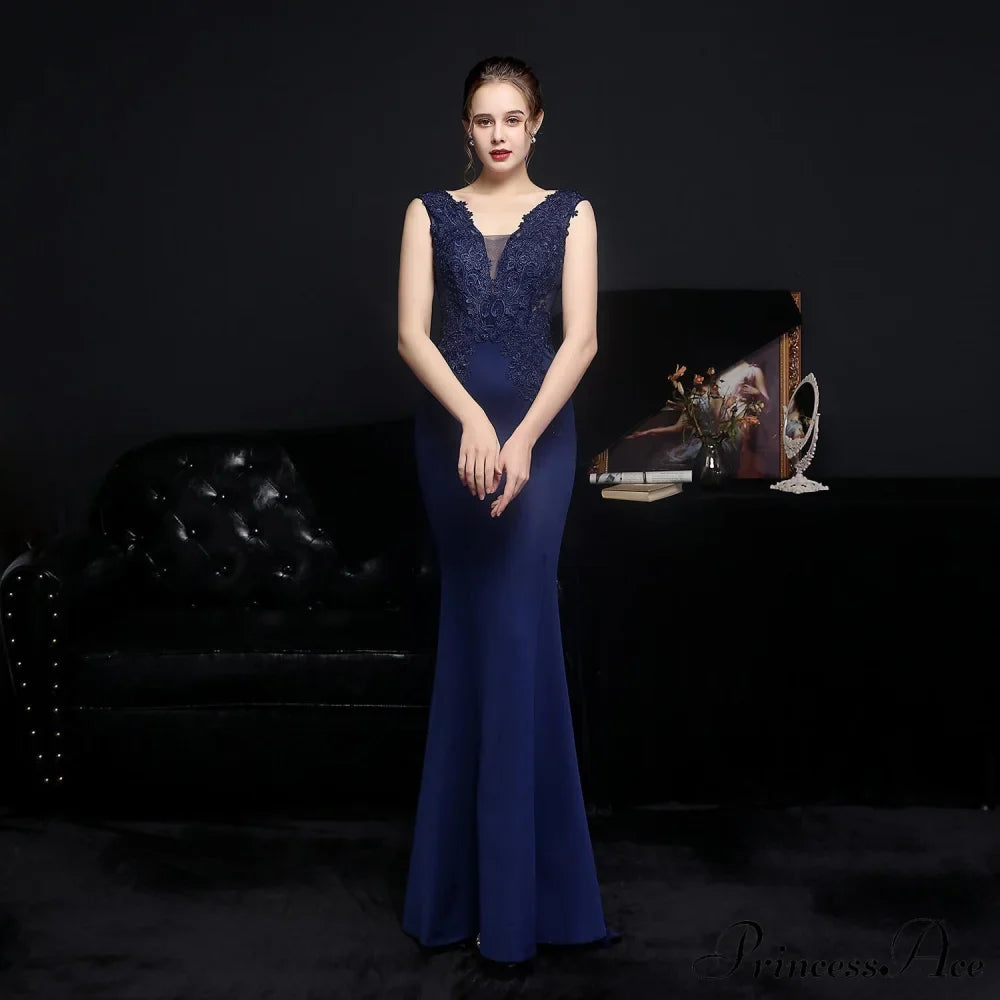 Amelia embroidered Stylish sequined fishtail dress