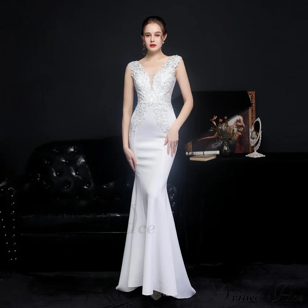 Amelia embroidered Stylish sequined fishtail dress