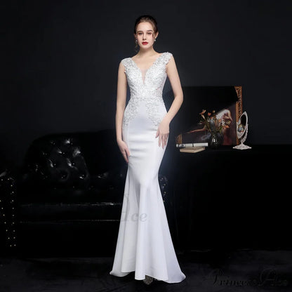 Amelia embroidered Stylish sequined fishtail dress