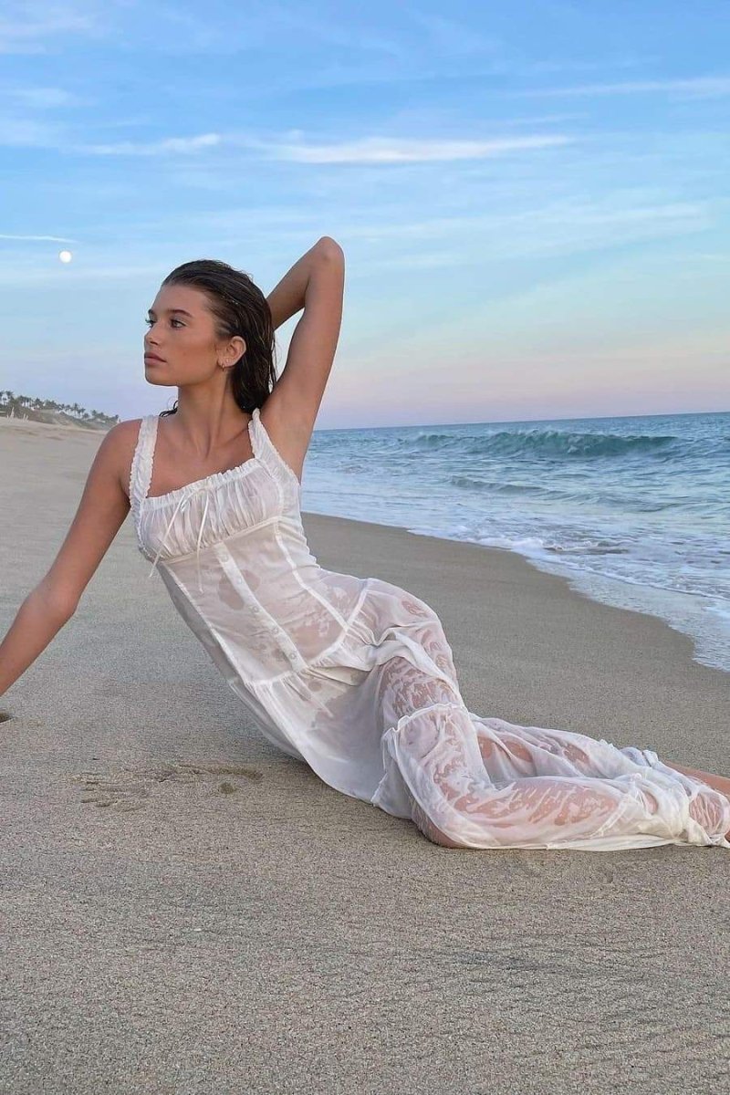 Julia® | Semi-Sheer Maxi Dress With Ruffles