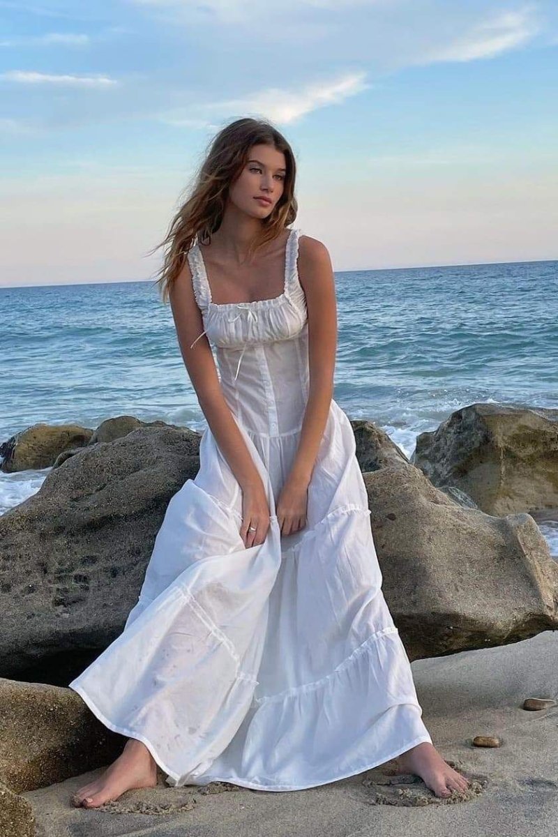 Luisa® | Semi-Sheer Maxi Dress With Ruffles