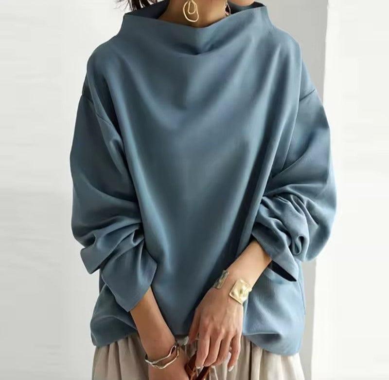 Angela | Women's Oversized Funnel Neck Top