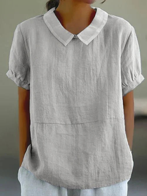 Anne | Women's Peter Pan Collar Relaxed Fit Blouse