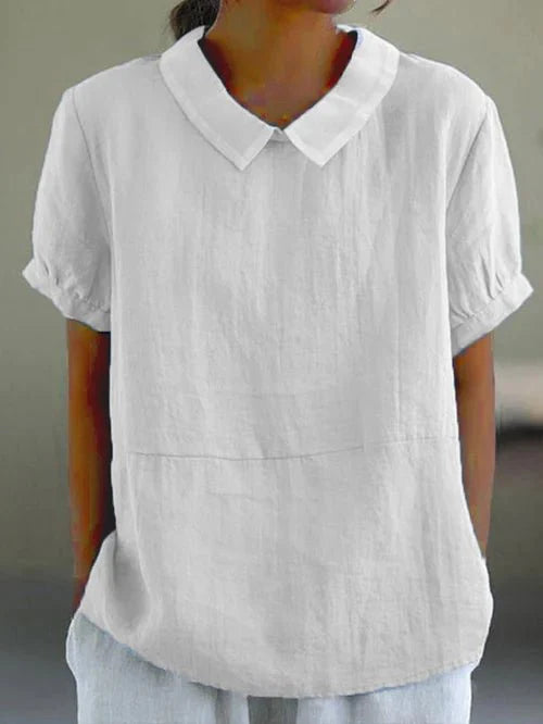 Anne | Women's Peter Pan Collar Relaxed Fit Blouse