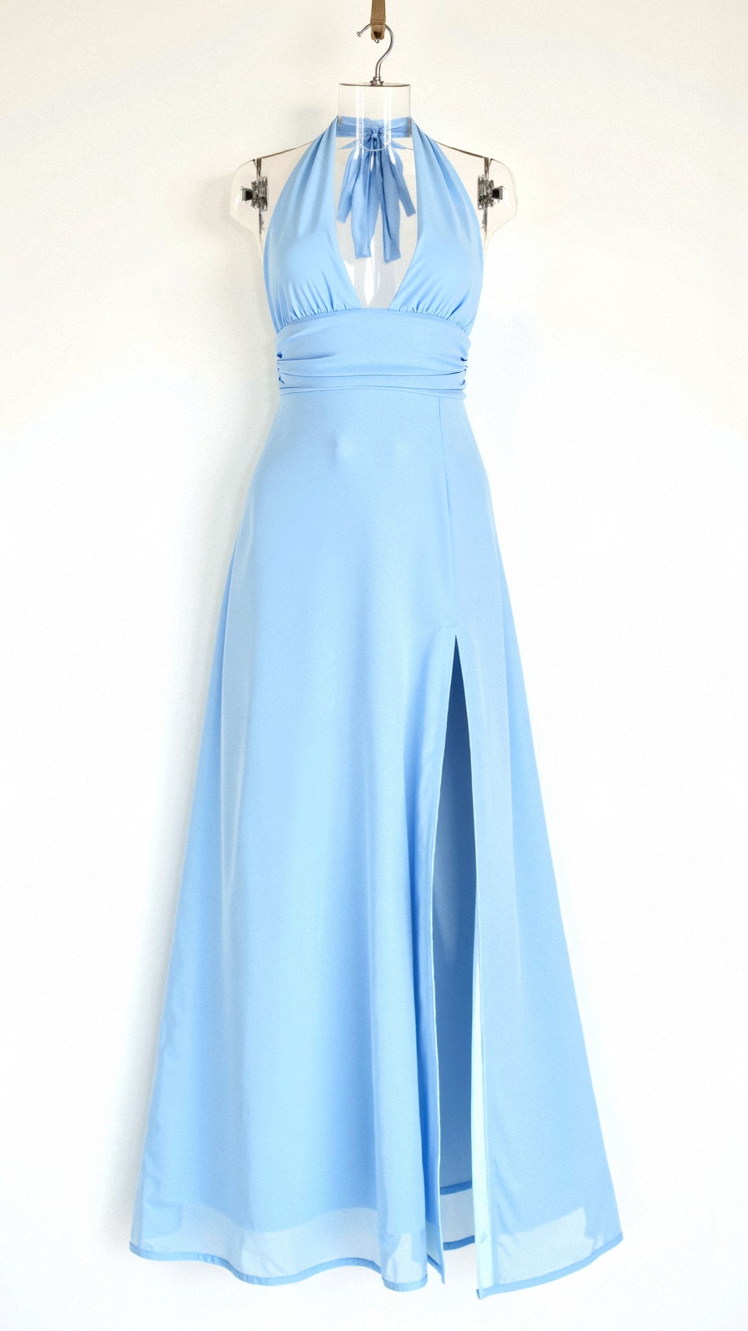 Oriana® | Maxi Halter Dress V-Neck And Slit