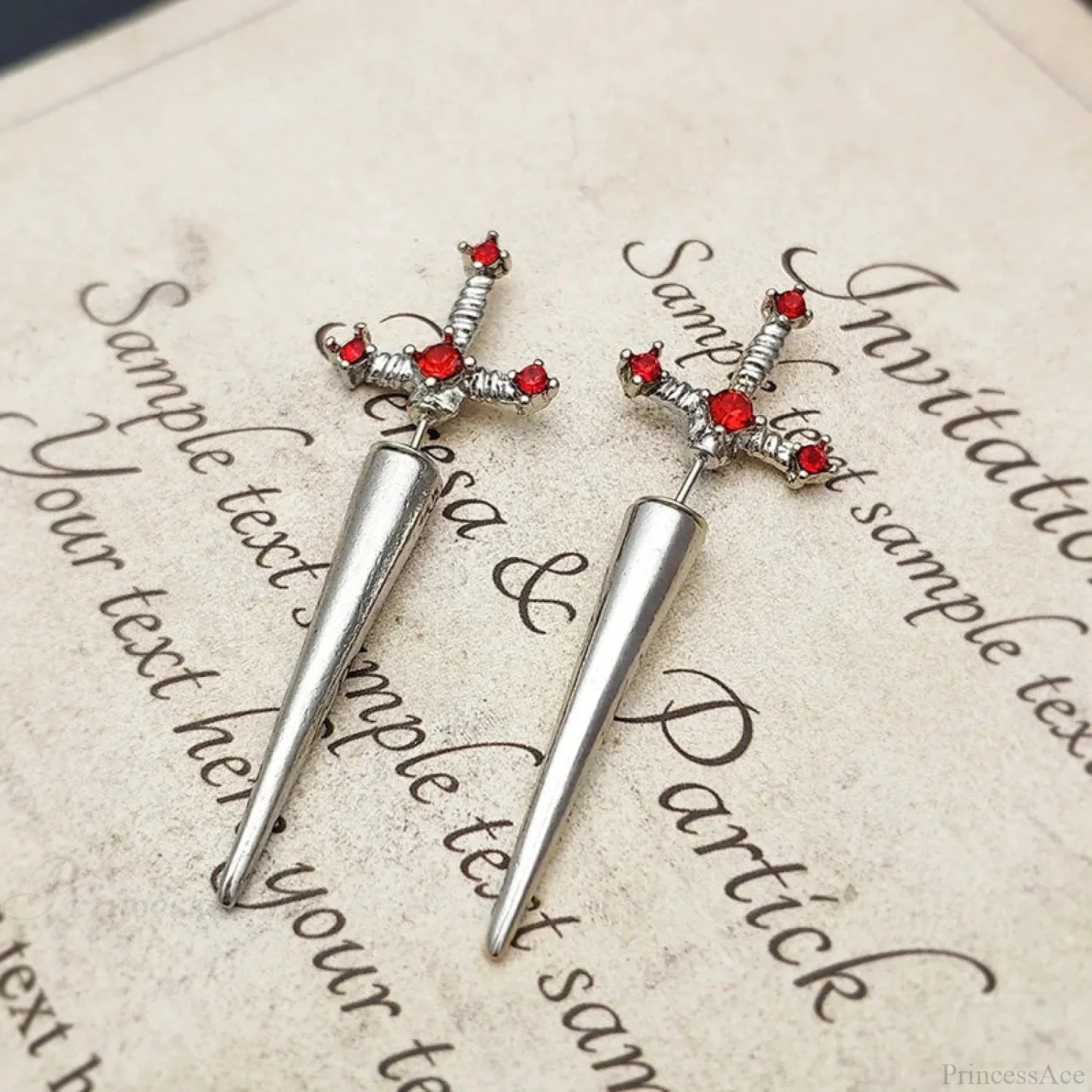 Antique Dim Gothic Blade Stiletto Earring