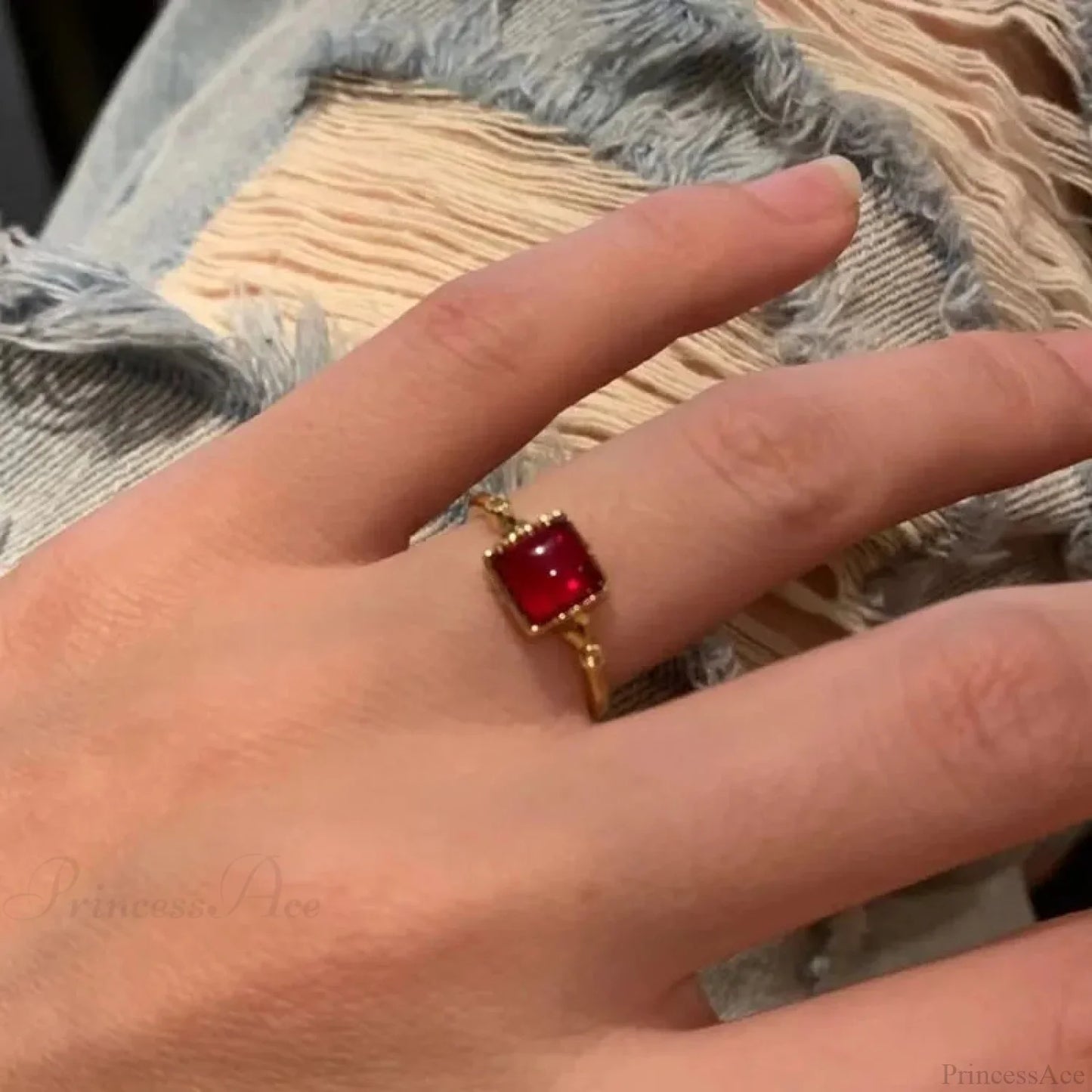Antique Mysterious Zircon Cross Band