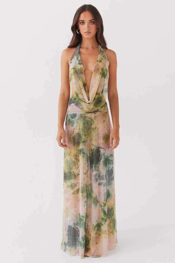 Petra® | Printed Halterneck Maxi Dress