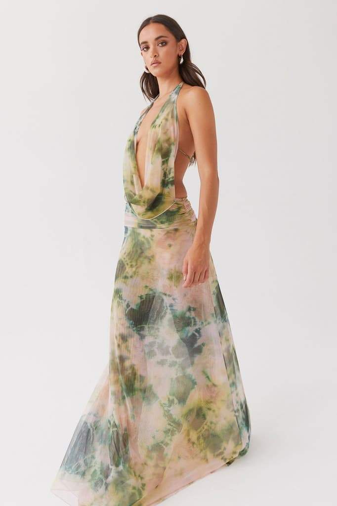 Marta® | Printed Halterneck Maxi Dress