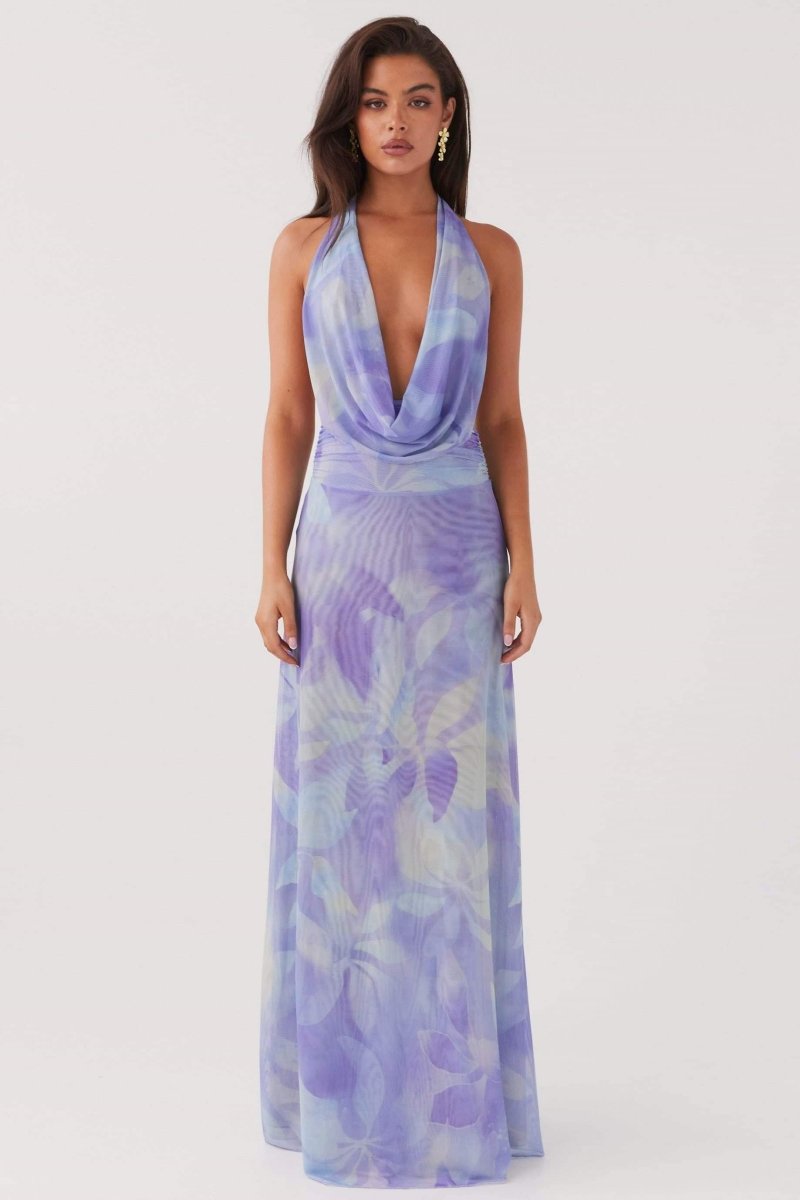 Petra® | Printed Halterneck Maxi Dress