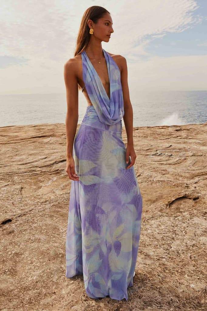 Petra® | Printed Halterneck Maxi Dress