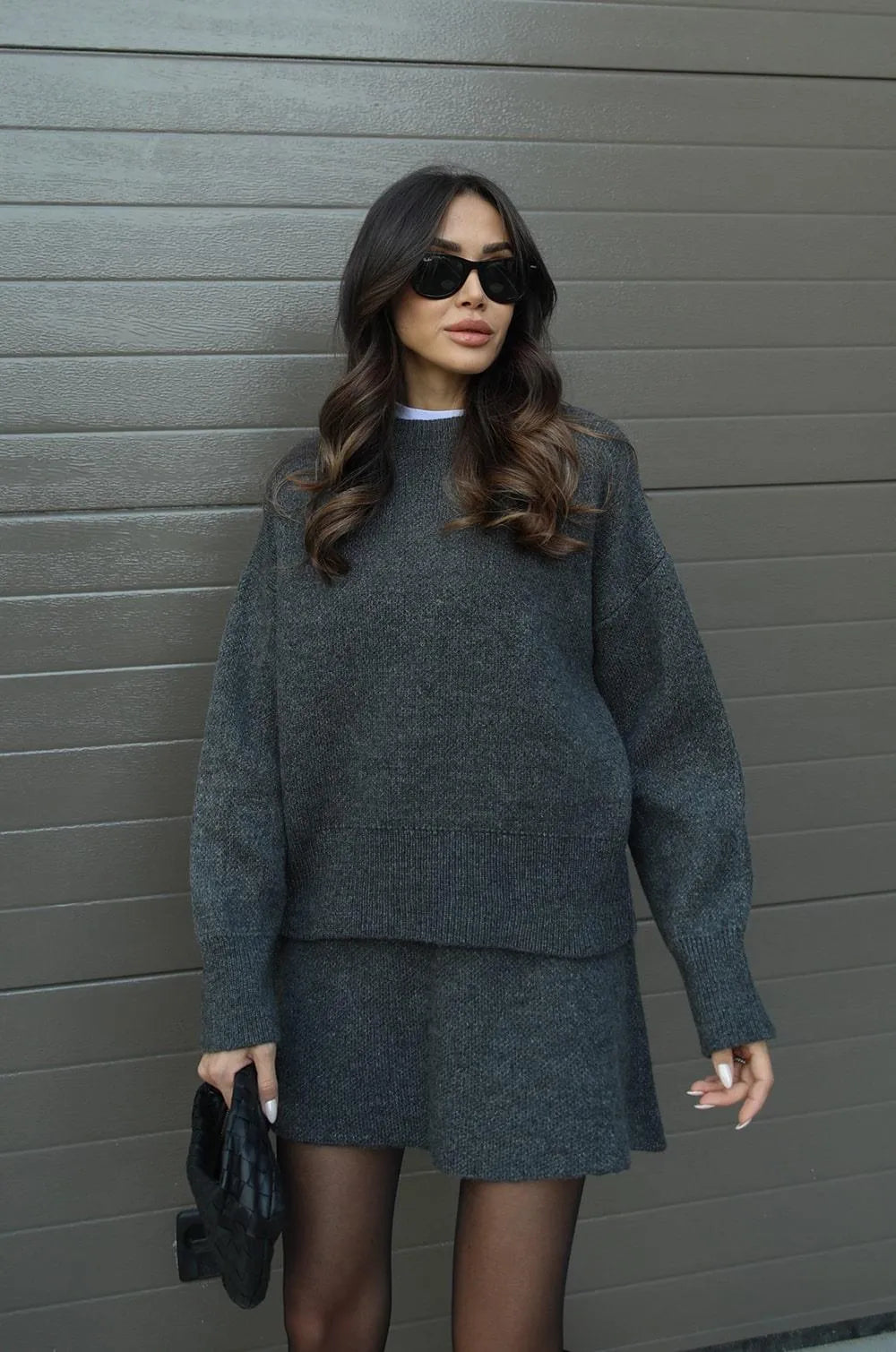 Elsa | Knitted skirt and top set