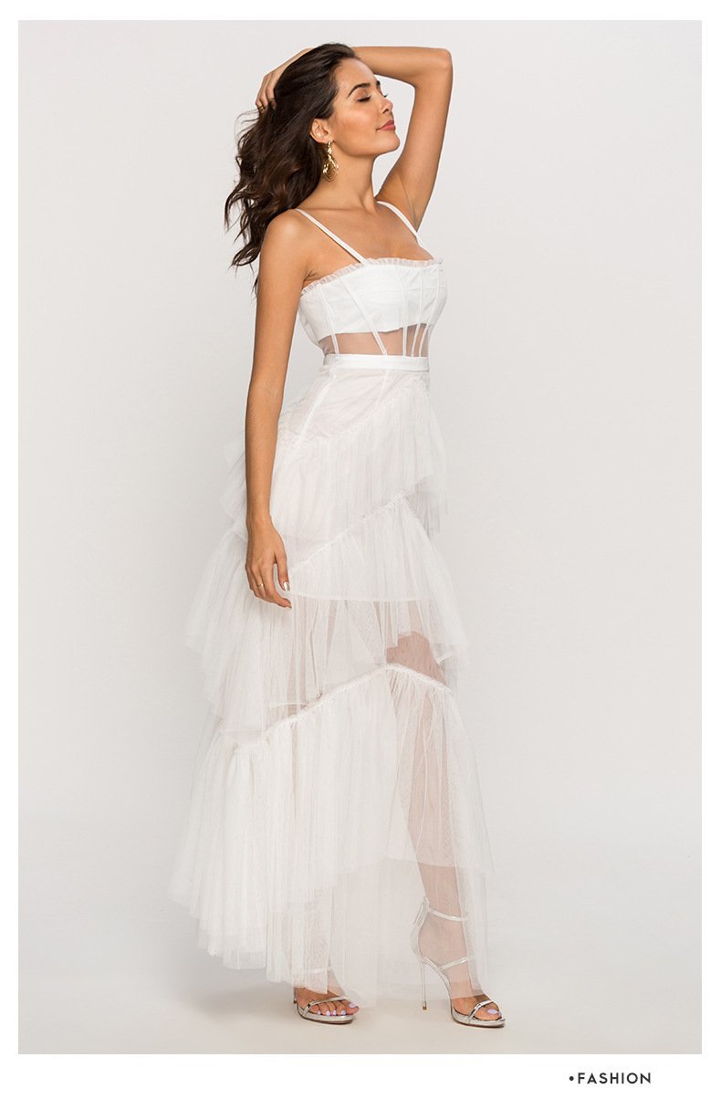 Debora® | Maxi Mesh Slip With Leather Corset