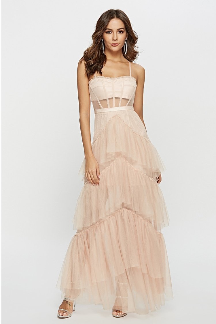 Debora® | Maxi Mesh Slip With Leather Corset
