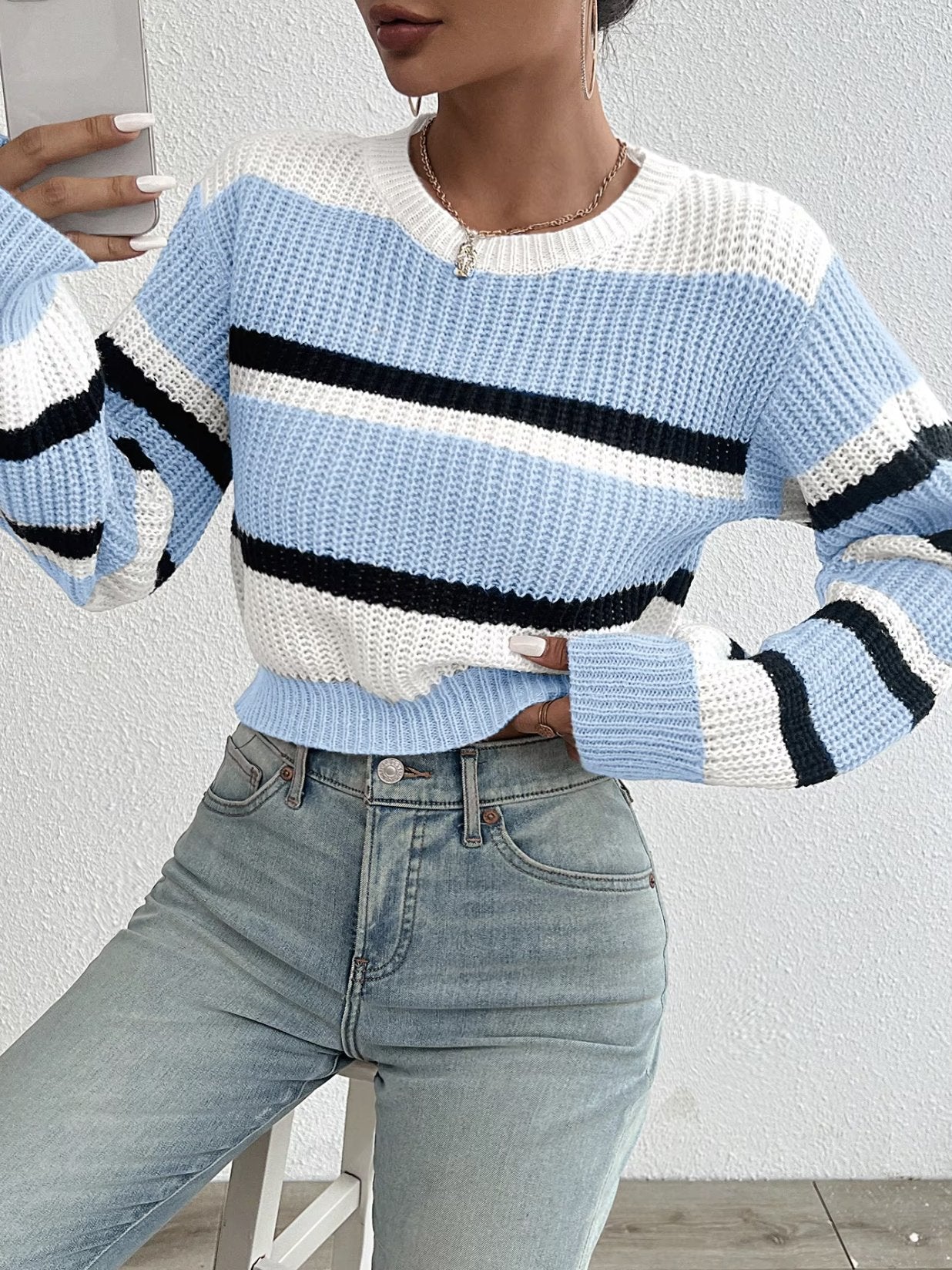Ornella® | Short knitted sweater Azalea ��