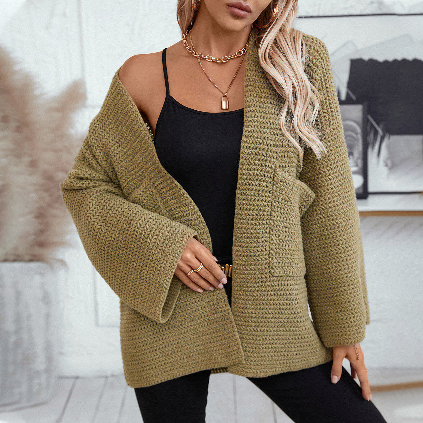Francisca | Long sleeve open front cardigan
