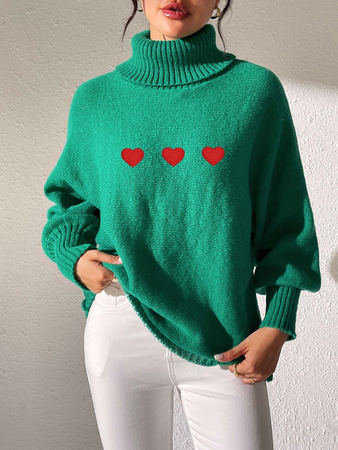 Monica | Heart turtleneck with long sleeves