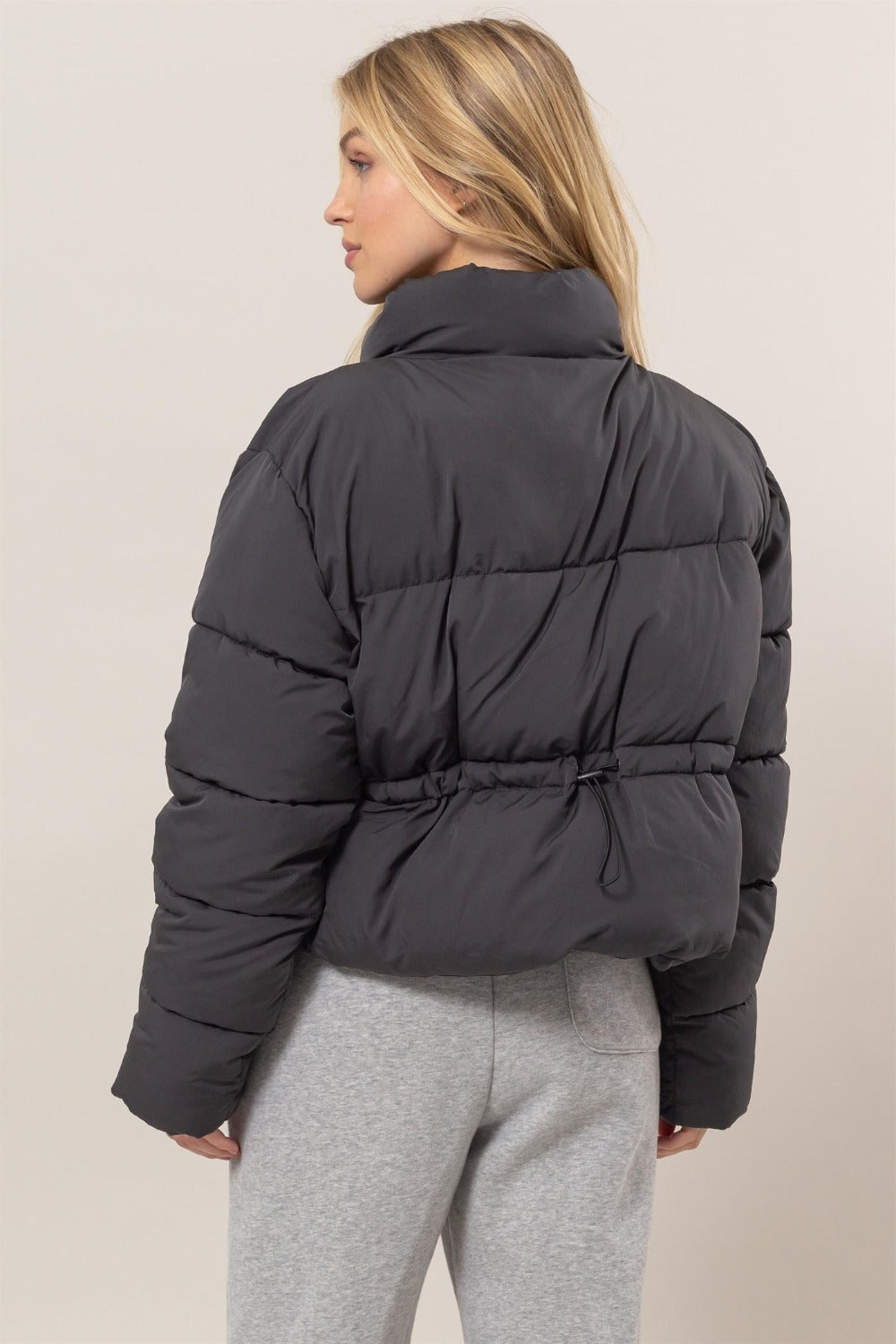 Edna | Puffer jacket with quilted back and drawstring