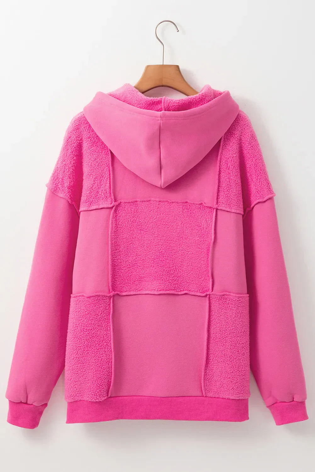 Julia | Long sleeve hoodie with exposed seam and dropped shoulder