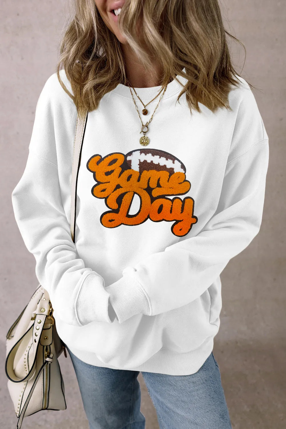 Karin | Football sweatshirt with a crew neck and long sleeves