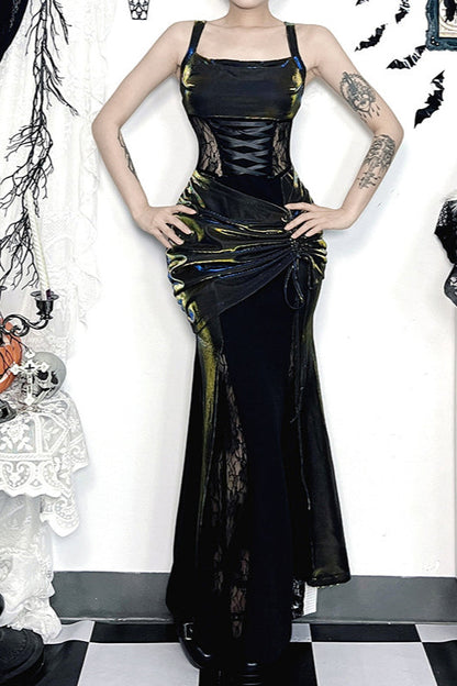 Asymmetrical Lace Gothic Dress