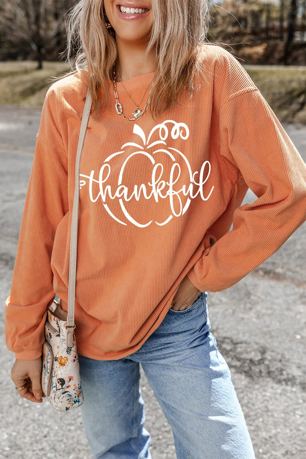 Birgit | Graphic crew neck long sleeve sweatshirt