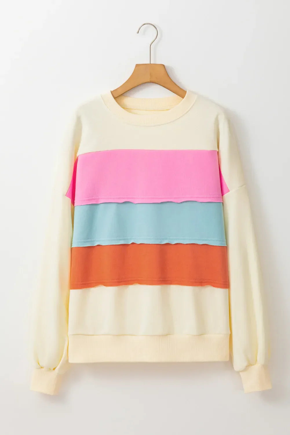 Felisa | Long sleeve sweatshirt with a color block design